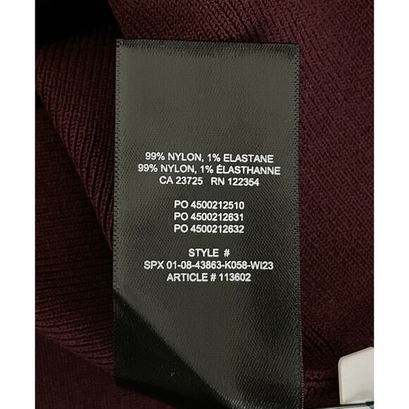 Babaton Sculpt Knit Ambient Dress Rich Maroon Medium Holiday Party Classic NWT - Picture 15 of 15